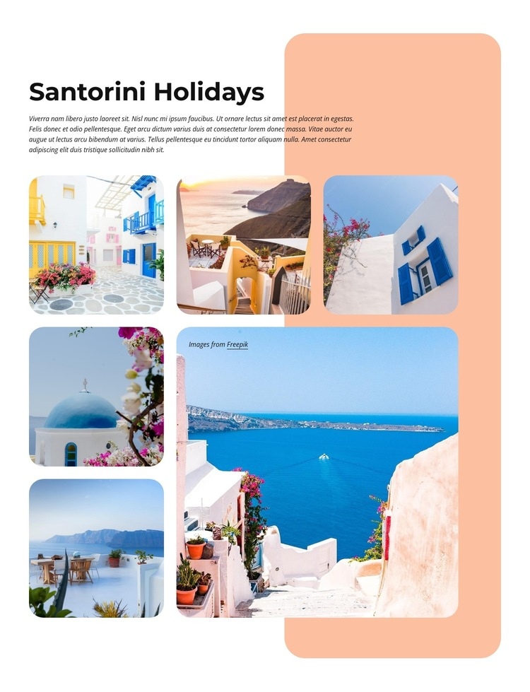 ‎All inclusive holidays in Santorini Squarespace Template Alternative