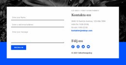 Kontakta Oss Och Följ Oss - Modern Webbmall