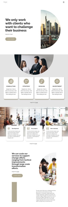 Responsive Web Template For Customer Success Consultants