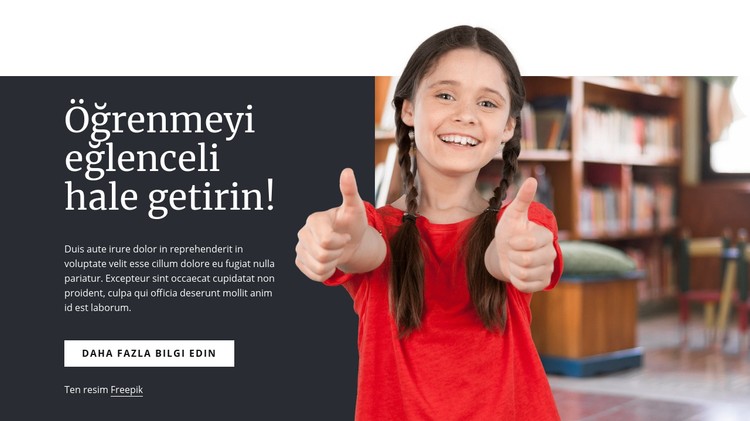 Öğrenmeyi eğlenceli hale getirin CSS Şablonu