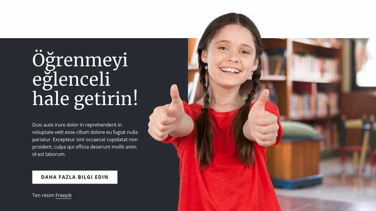 Öğrenmeyi eğlenceli hale getirin Web Sitesi Oluşturucu Şablonları