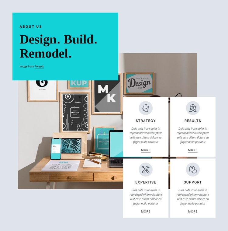 Vytváříme design s významem Html Website Builder