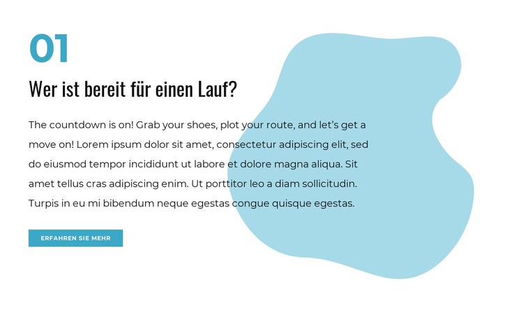 Laufen Sie, um Ihr Fitnessziel zu erreichen HTML5-Vorlage