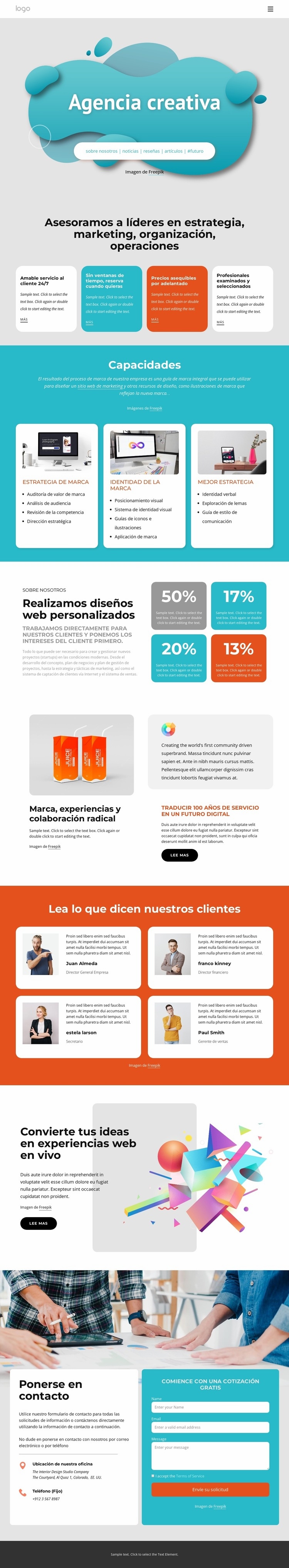 estudio de diseño original Plantilla HTML5