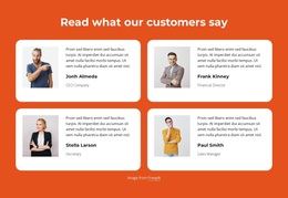 Customer Testimonials With 2 Columns