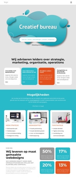 Originele Ontwerpstudio Één Paginasjabloon