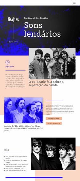 Design De Site Incrível Para Sons Lendários