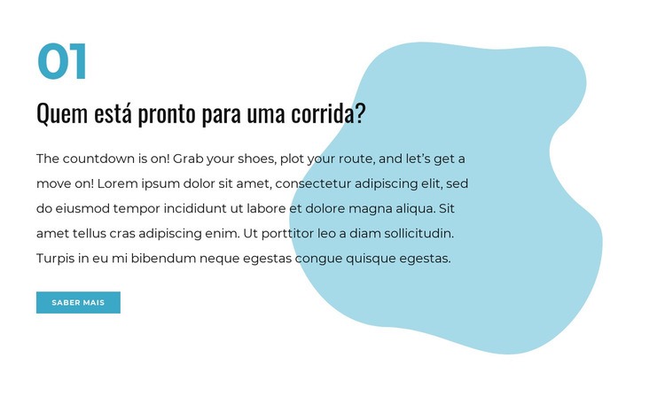 Corra para atingir seu objetivo de condicionamento físico Landing Page