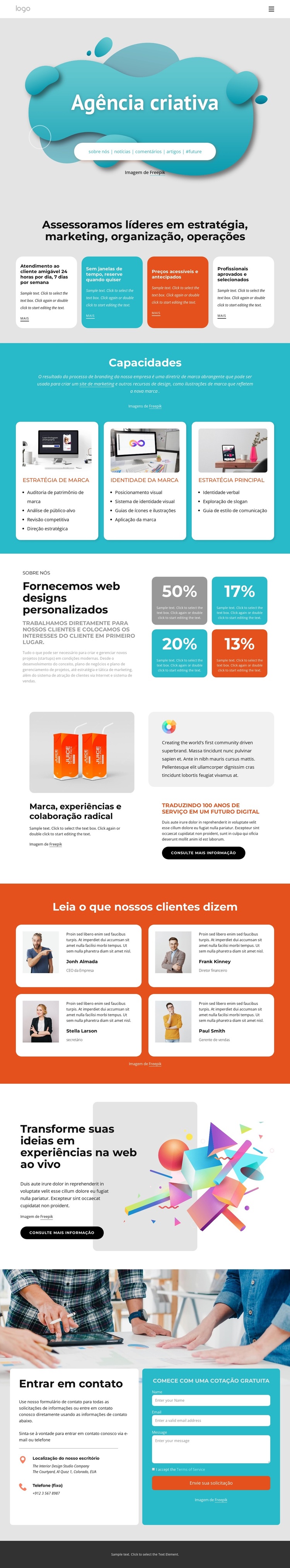 Estúdio de design original Tema WordPress