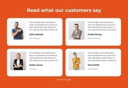 Customer Testimonials With 2 Columns