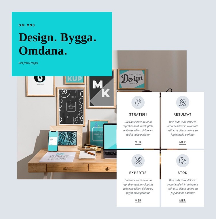Vi skapar design med mening Webbplats mall
