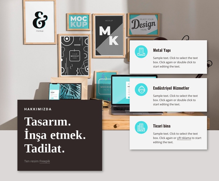 Yenilikler yaratın Web Sitesi Mockup'ı