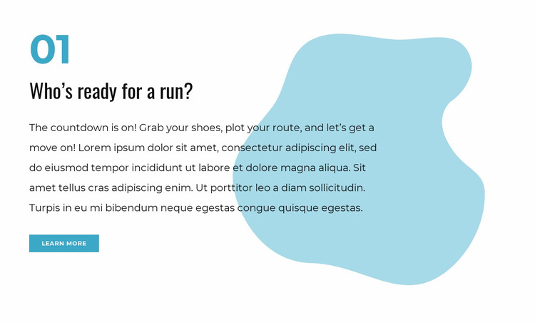 Run to achieve your fitness goal Website Mockup