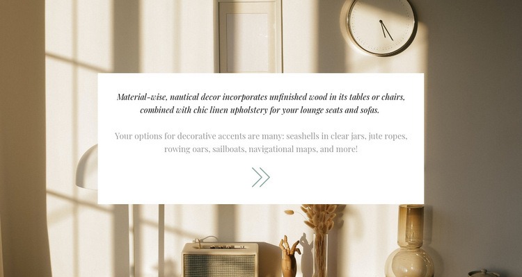 Elegance in the interior Web Page Design