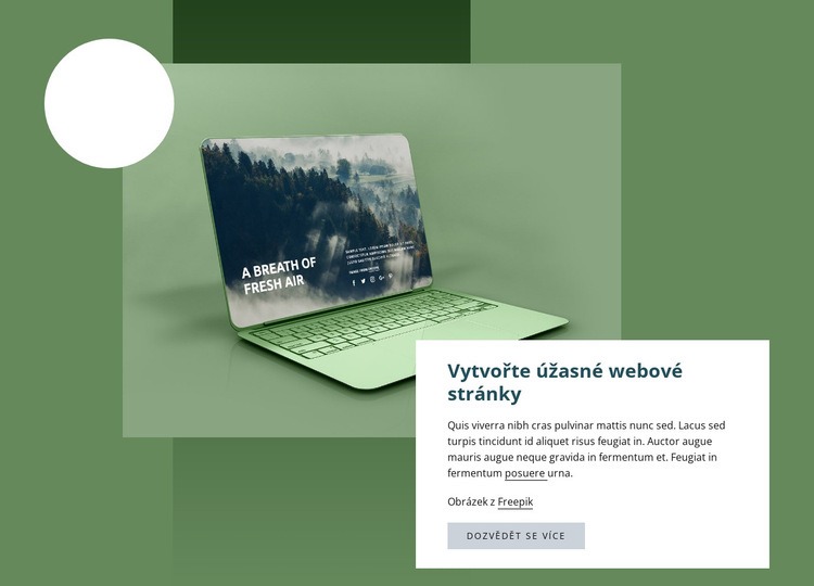 Vytvořte úžasný web Šablona CSS