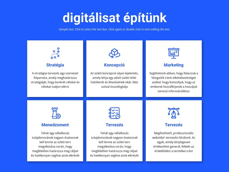 Digitális projekteket építünk HTML Sablon