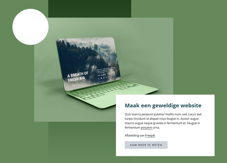 Maak een geweldige website HTML-sjabloon