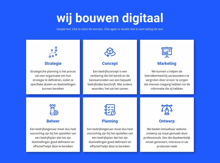 We bouwen digitale projecten Html Website Builder