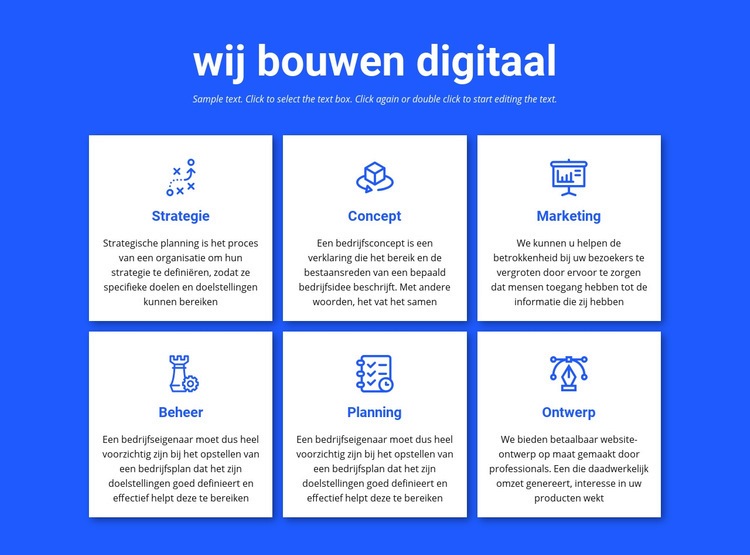 We bouwen digitale projecten Website Builder-sjablonen