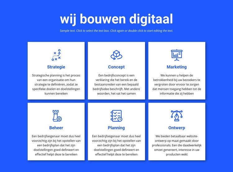 We bouwen digitale projecten Website mockup