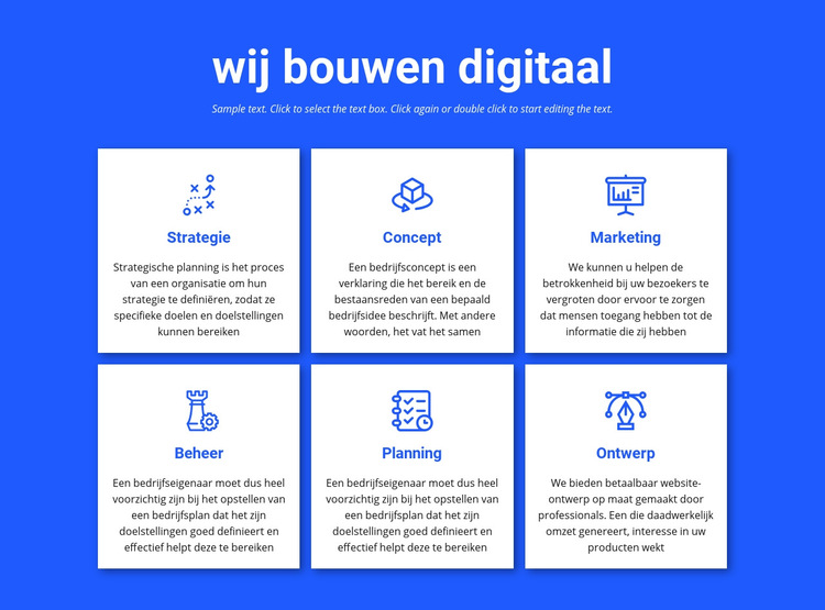 We bouwen digitale projecten Website sjabloon