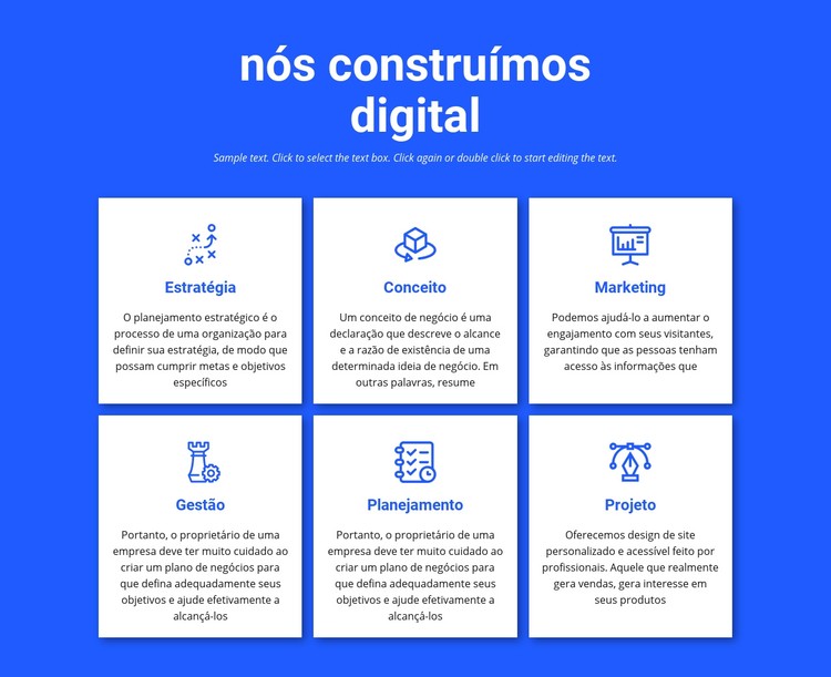 Construímos projetos digitais Template CSS