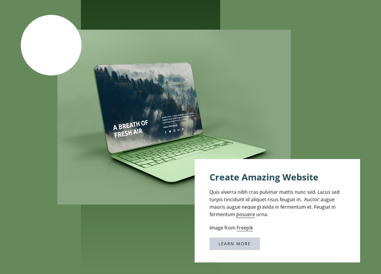 Create amazing website Template