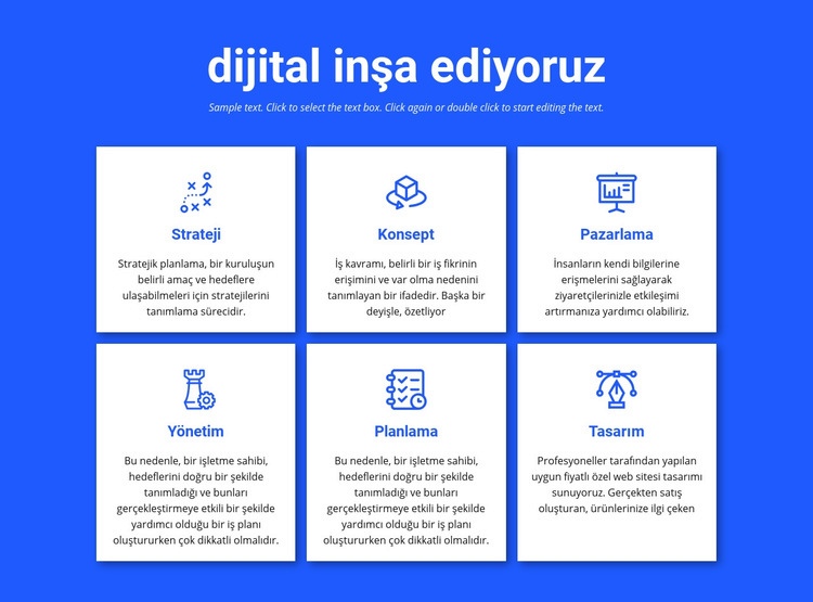 Dijital projeler yapıyoruz Html Web Sitesi Oluşturucu