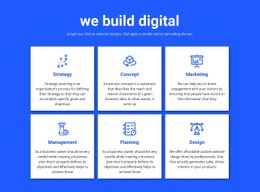 Ready To Use Web Page Design For We Build Digital Projects