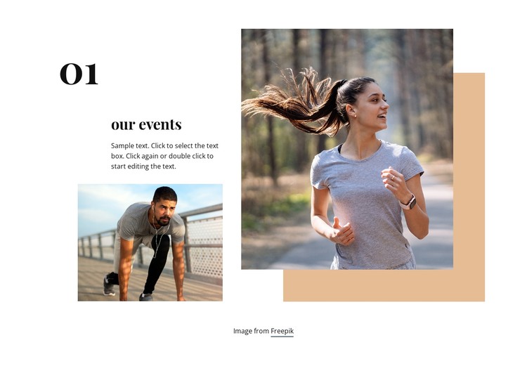 Running club events CSS Template
