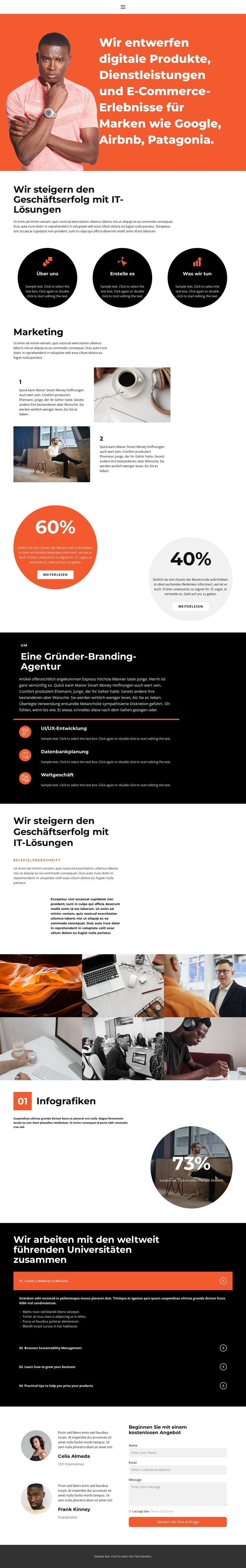 Gestaltung von Anfang an Website-Vorlage