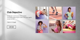 Membresía Del Club Deportivo - Hermosa Maqueta De Sitio Web