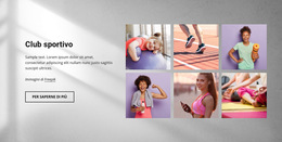 Layout Del Sito Web Per Iscrizione A Club Sportivi