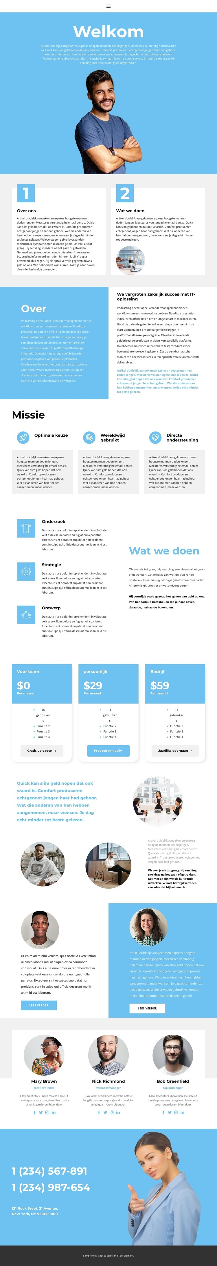 In het agentschap Html Website Builder