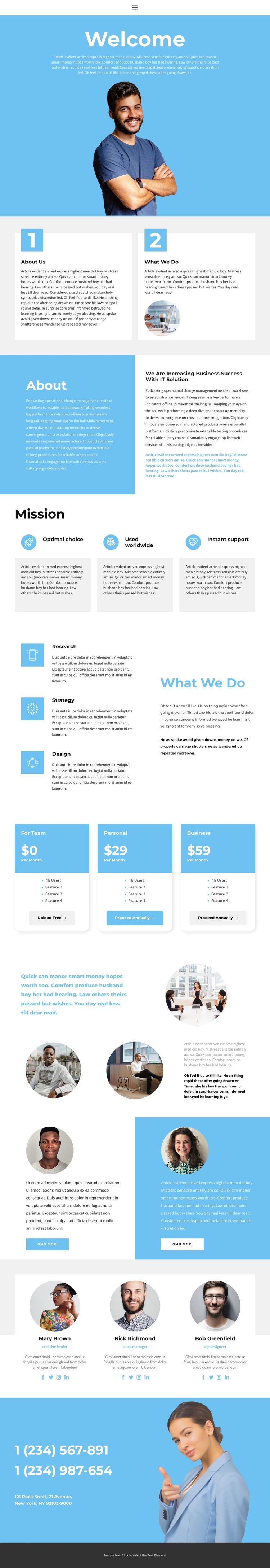 In the agency One Page Template