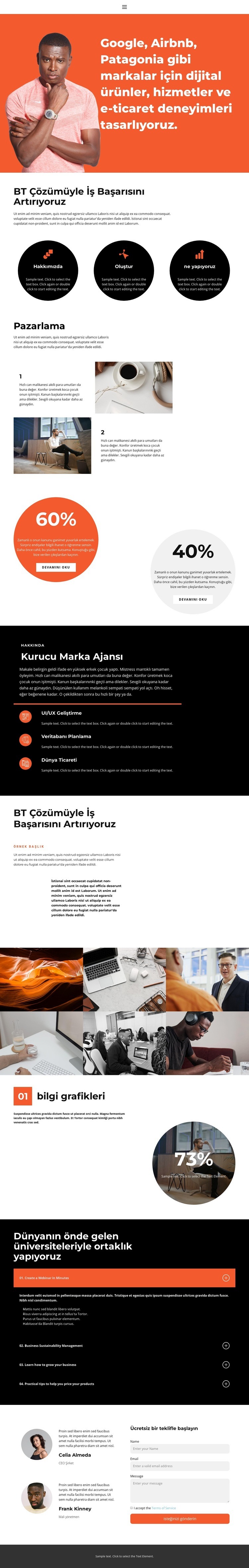 Baştan tasarım HTML5 Şablonu