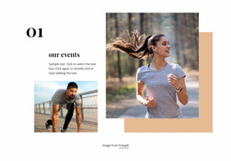 Website Mockup For Running Club Events
