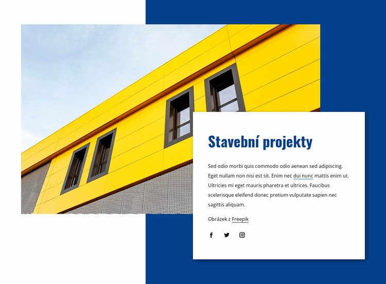 Velké komplexní stavební projekty Šablona CSS