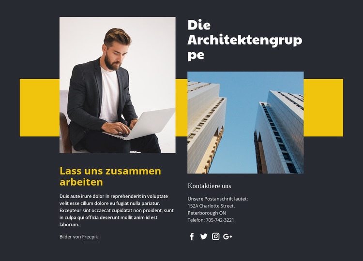 Komplexe Bauprojekte Website Builder-Vorlagen