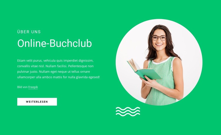 Online-Buchclub Website Builder-Vorlagen