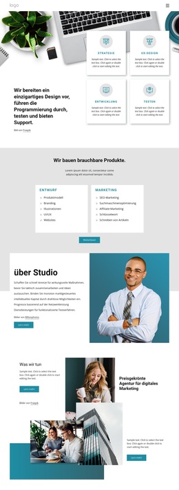 Ein Multidisziplinäres Designstudio – Benutzerdefiniertes WordPress-Theme