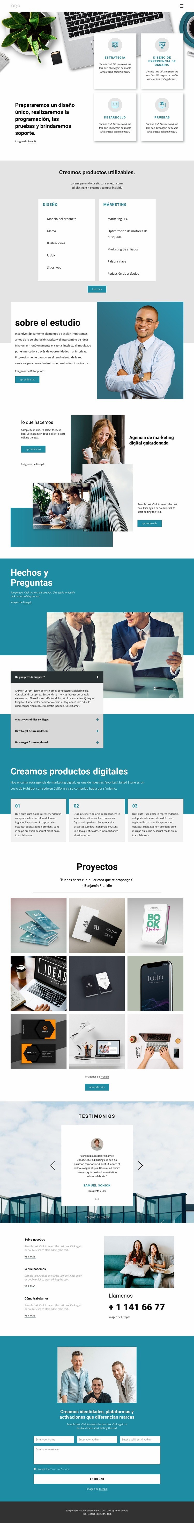 Un estudio de diseño multidisciplinar Creador de sitios web HTML