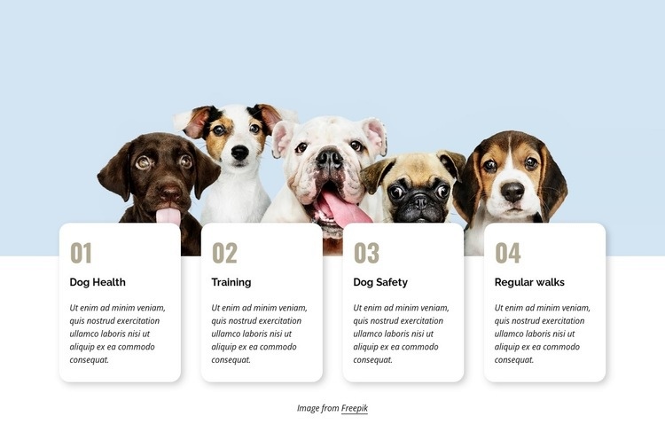 The ultimate pet guide Homepage Design
