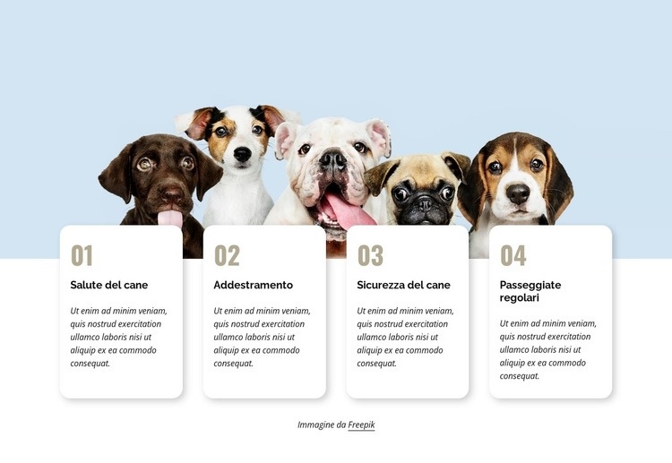 L'ultima guida per animali domestici Costruttore di siti web HTML