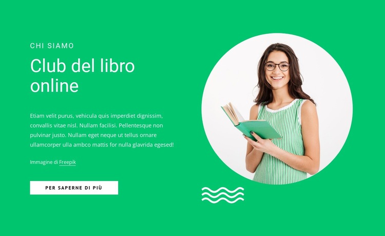 Club del libro online Mockup del sito web