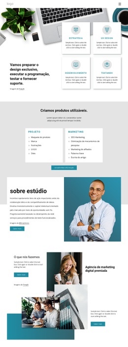 Um Estúdio De Design Multidisciplinar - Modelo HTML5 Personalizado