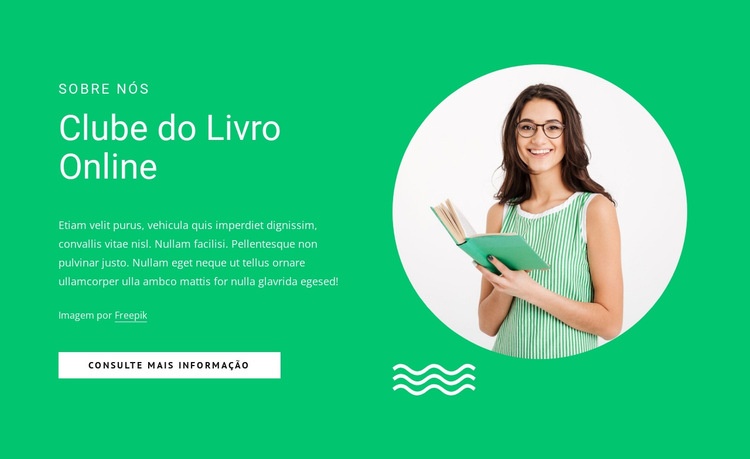 Clube do livro online Landing Page