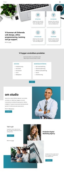 En Multidisciplinär Designstudio - Gratis Webbplatsmall