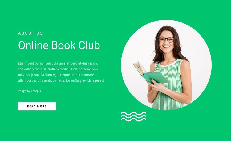 Online book club Web Page Design