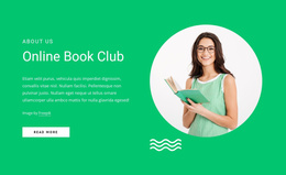Landing Page For Online Book Club